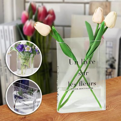 Κομψό βάζο σε σχήμα βιβλίου για λουλούδια | FLOWERFRAME