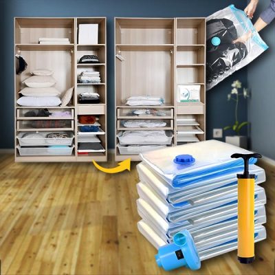 Εξοικονομήστε χώρο και διατηρήστε τα ρούχα φρέσκα – Εύκολη αποθήκευση με κενό αέρα! (7 ΤΕΜ) | VACKBAGS