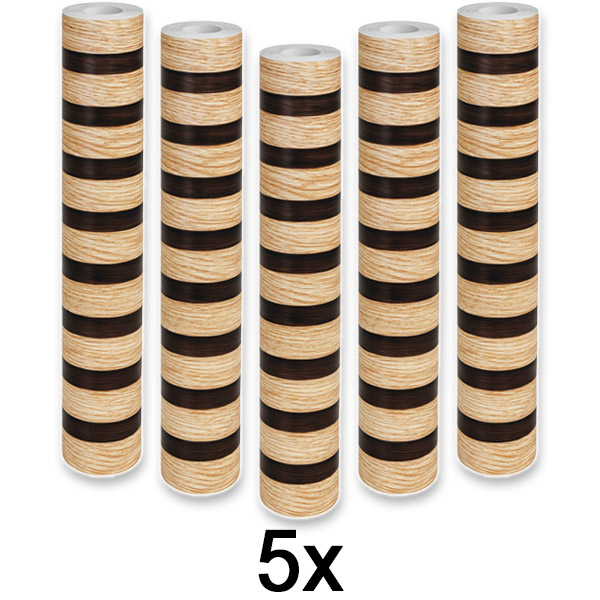 5x Κομψό αυτοκόλλητο τοίχου με εφέ ξύλου | LINEWALL